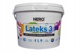 FARBA LATEKSOWA NERO LATEKS 3 - Śnieżnobiała, Matowa | Do wnętrz | 5L