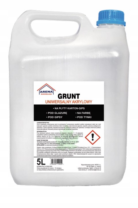 Grunt uniwersalny unigrunt akrylowy 5l