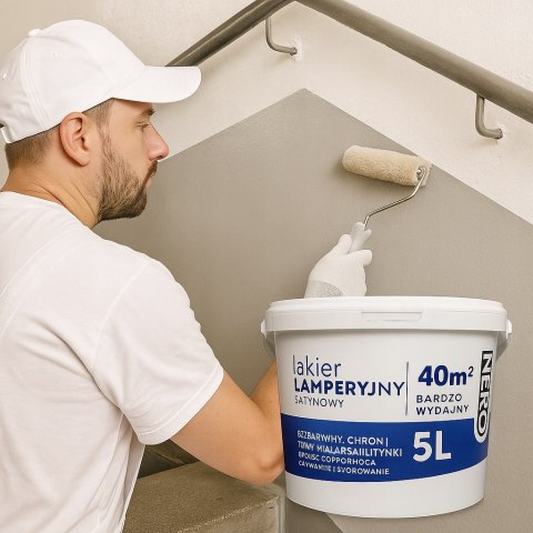 Lakier Lamperyjny NERO - Wodorozcieńczalny, satynowy, do wnętrz | 1L