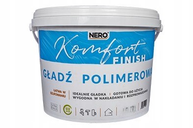 NERO GŁADŹ POLIMEROWA KOMFORT FINISH 27kg gotowa masa szpachlowa do wnętrz