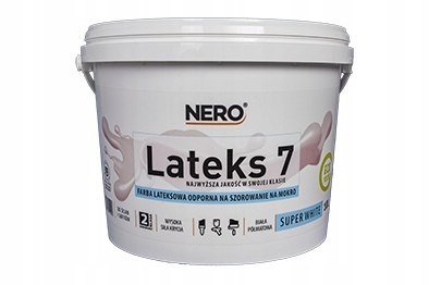 NERO LATEKS 7 SUPER WHITE - 3L Śnieżnobiała Farba Lateksowa do Wnętrz