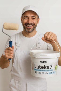 NERO LATEKS 7 SUPER WHITE 5L - Śnieżnobiała Farba Lateksowa do Wnętrz