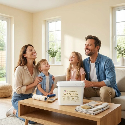 TINTORA – FARBA LATEKSOWA O ZAPACHU WANILII DO ŚCIAN I SUFITÓW 2.5 L