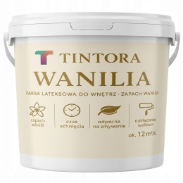 TINTORA – FARBA LATEKSOWA O ZAPACHU WANILII DO ŚCIAN I SUFITÓW 2.5 L